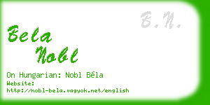 bela nobl business card